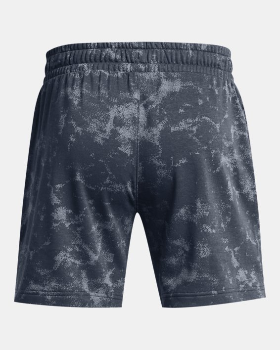 Men's Project Rock Rival Terry Printed Shorts in Gray image number 5